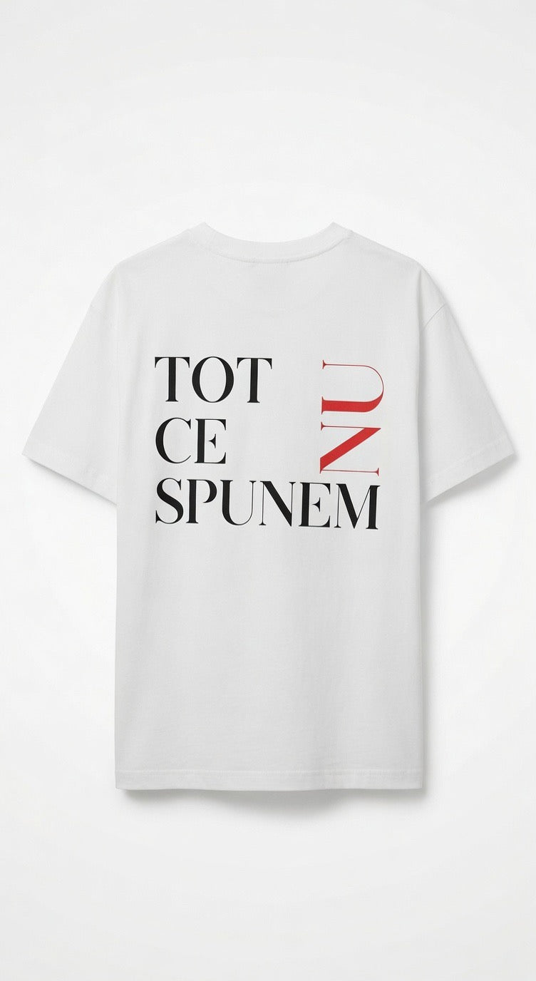 TRICOU DIN BUMBAC ORGANIC - PLACERI&PACATE alb