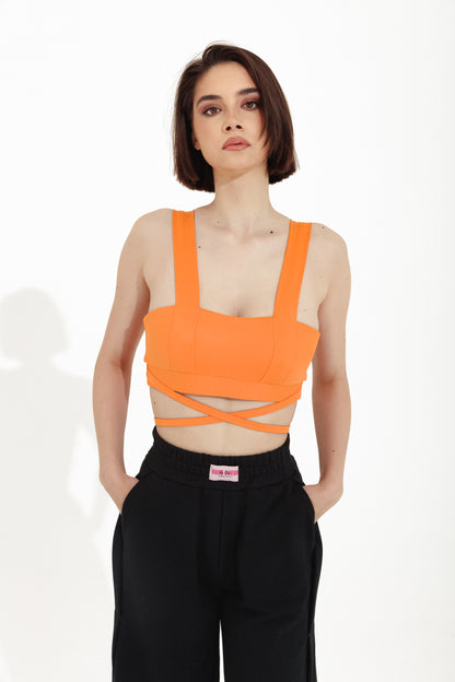 BUSTIERA LYCRA ORANGE
